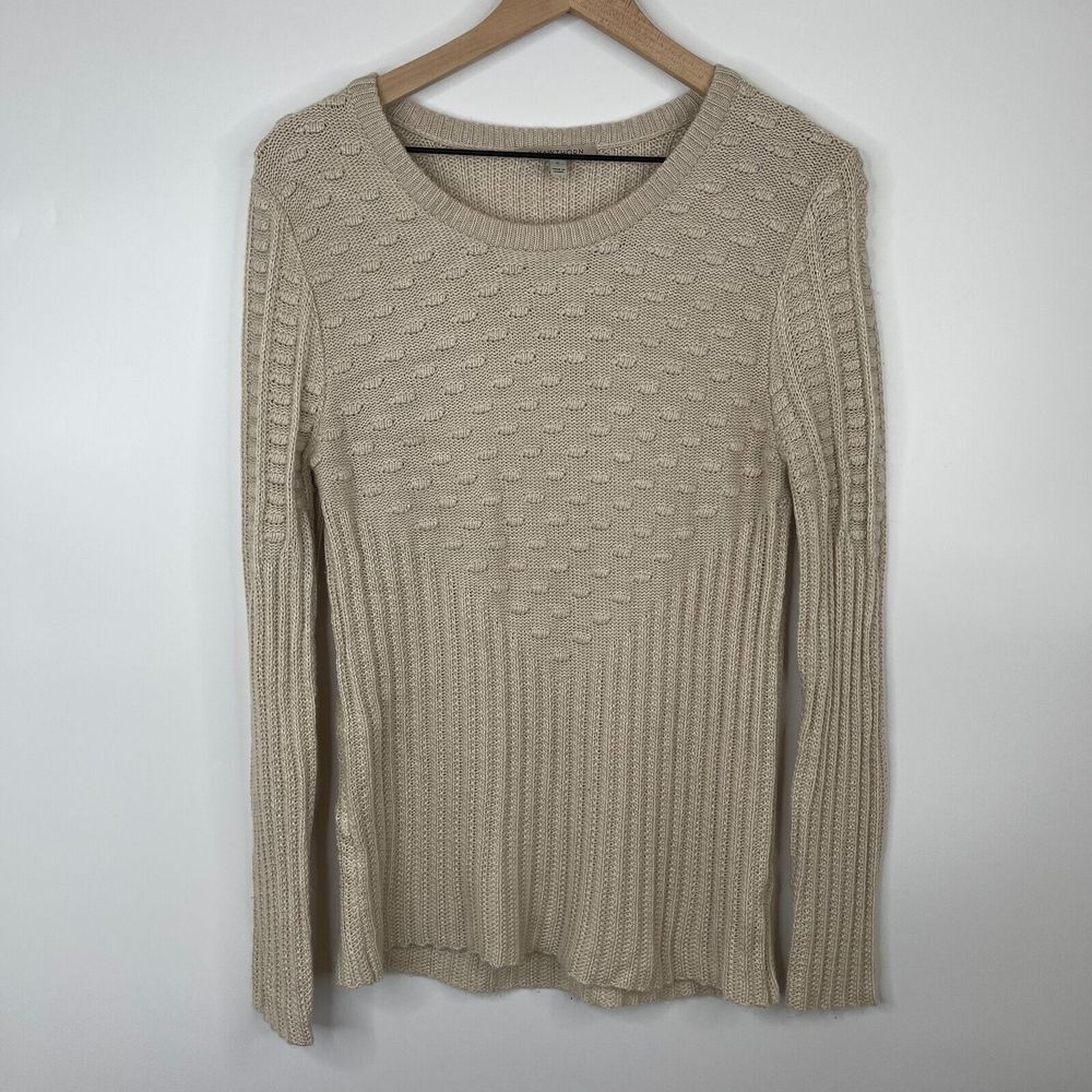 41 Hawthorn Womens Sweater Size M Beige Tan Long Sleeve Round Neck Career‎